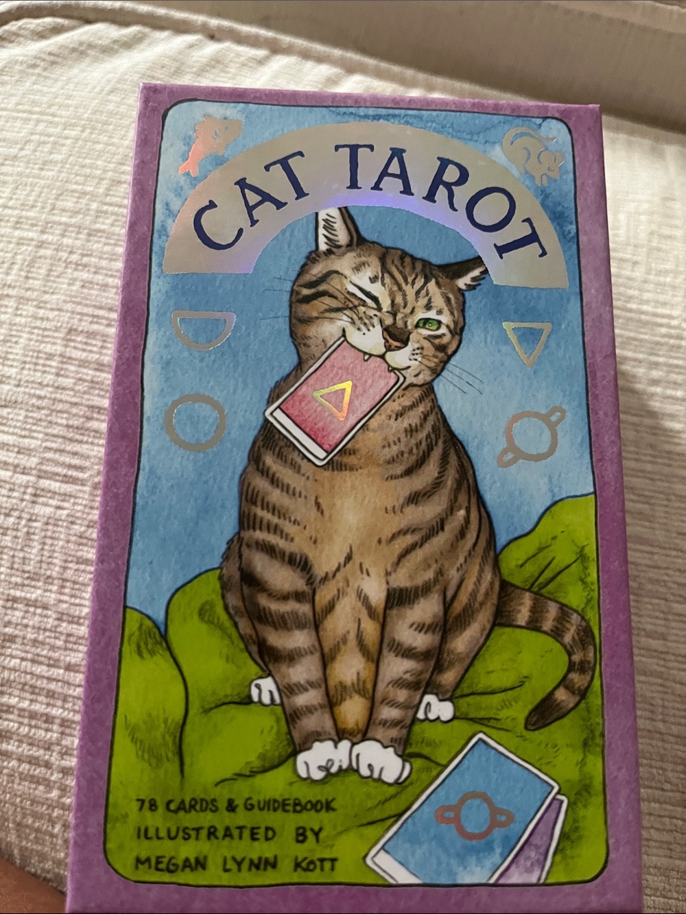 Chronicle Books Cat Tarot Deck — Purple, Blue, Green Accents